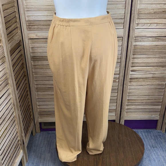 For You Jacket Tank Dress Lined Pants 3-Piece Suit Set Vintage Size 18 Camel - Picture 9 of 14